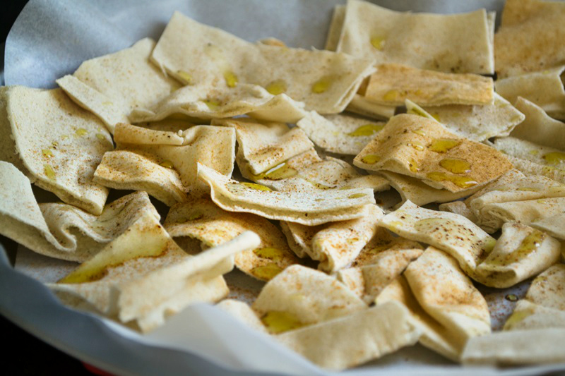 Υγιεινά Chips με Αραβική Πίτα
