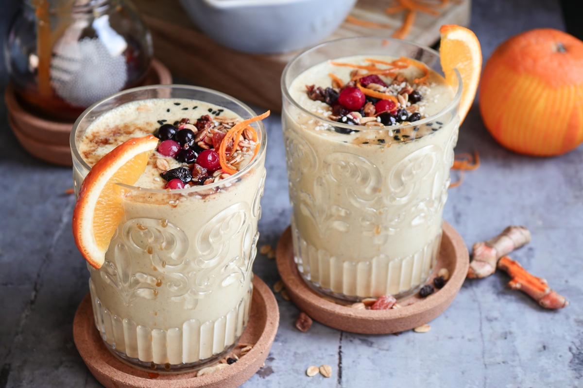 Smoothie με Ταχίνι, Πορτοκάλι και Μέλι